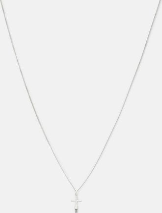 AllSaints Sterling Silver Jude Cross Pendant Necklace, Size: One Size