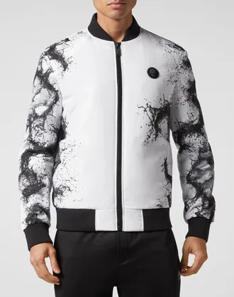 Plein Sport Bomber Splash Extreme Men in White/black at Nordstrom, Size Xxx-Large