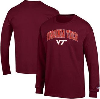 Champion Mens Champion Maroon Virginia Tech Hokies Arch Over Logo Long Sleeve T-Shirt at Nordstrom, Size Xx-Large
