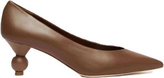 Max Mara Weekend With Heel - Dames - Pumps - Bruin - 40 EU - Leer - Schoenen