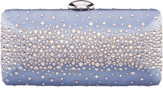 Nina Purity Frame Clutch in Icy Blue at Nordstrom