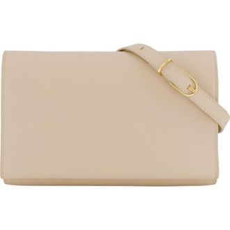 Vince Leather Crossbody Wallet in Marzipan at Nordstrom