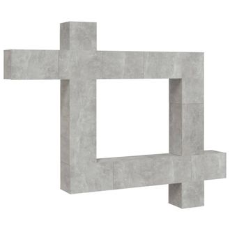 Berkfield Home 9 Piece TV Cabinet Set Concrete Grey Engineered Wood