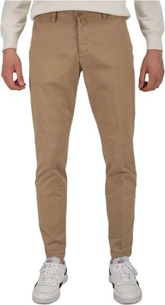 BRIGLIA 1949 EEN Broek - Heren - Slim Fit Broeken - Bruin - 2XL - Katoen - Broeken