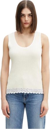 Wales Bonner Alice Top - Dames - Tops zonder mouwen - Beige - XS - Katoen - Tops