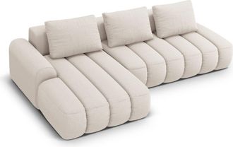 CXL by Christian Lacroix Sof&aacute; cama esquinero con ba&uacute;l 4 plazas tejido estructural beige