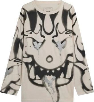 Yohji Yamamoto Heren, Tops, Beige, Maat: S Katoen
