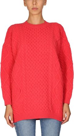 Stella McCartney Red Knitted Crew Neck Sweater