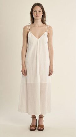 Molly Bracken Lang, gestreepte jurk met spaghettibandjes