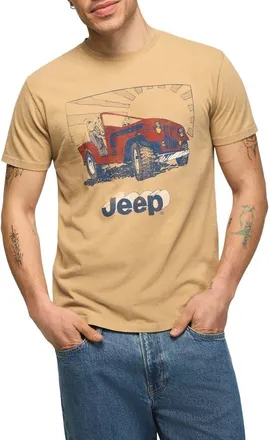 Lucky Brand Jeep Drawing Cotton Graphic T-Shirt in Incense at Nordstrom, Size Xx-Large