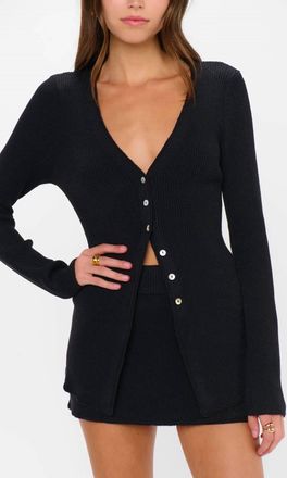 Show me your Mumu Josie Mini Skort In Black Rib Knit