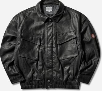 Cav Empt Men s Community Leather Jacket Grey