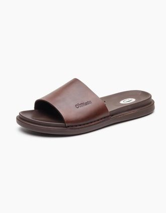 base Mens Base London Albany Leather Mens Brown Slides - Size: 12