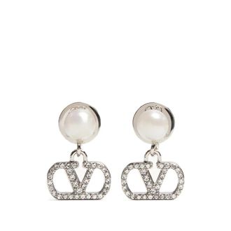Valentino Garavani Earrings - female - Valentino Garavani - Earrings - Gray - ONE SIZE - Accessories