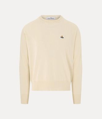 Vivienne Westwood Alex Round Neck Sweater Mako Cotton Cream XXL Men