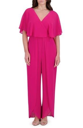 Kensie Plyr Wide Leg Jumpsuit in Raspberry at Nordstrom Rack, Size 12