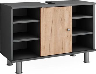 Vicco Mueble Bajo Lavabo Fynn, Antracita/roble Dorado, 80 X 54 Cm