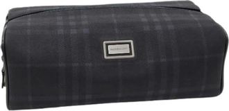 Burberry Pre-owned Bags, female, Black, Size: ONE SIZE Pre-owned PVC Canvas Calf Nylon Clutch Bag