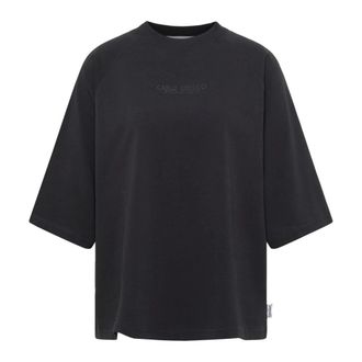 Carlo Colucci Oversize T-shirt - La Famiglia - Dames - T-shirts - Zwart - M - Katoen - Tops