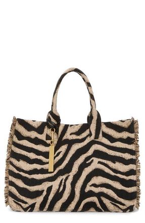 Vince Camuto Zhury Canvas Tote in Brown at Nordstrom