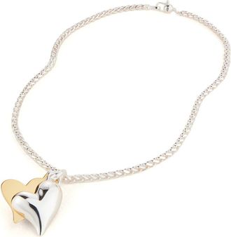 JENNY BIRD Two Tone Twin Heart Pendant Necklace in Two-Tone at Nordstrom
