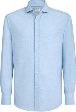 Brunello Cucinelli Oxford shirt in Azure at Nordstrom, Size Xxx-Large Eu