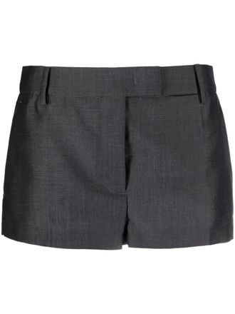Valentino Garavani tailored short shorts - women - Cupro/Virgin Wool/Mohair - 36 - Grey