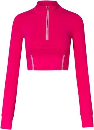 SOAH Womens Lulu Cropped Train Jacket In Fuschia