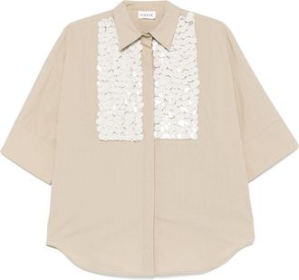P.A.R.O.S.H. Camicia con decorazione - Toni neutri