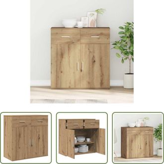 vidaXL Credenza moderna - Credenza Rovere artigianale 78 x 38 x 80 cm Legno multistrato