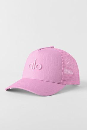 Alo | District Trucker Hat in Candy Heart Pink