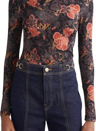 Ulla Johnson Aurelia Turtleneck Top In Night Lily