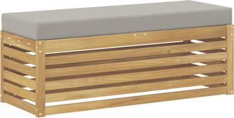 vidaXL Banco De Taburete Exterior Madera De Acacia S&oacute;lida Blanco Vidaxl