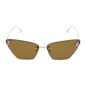 Fendi Sunglasses, female, Yellow, Size: 57 MM Stylish Sunglasses Maison Fe4160Us