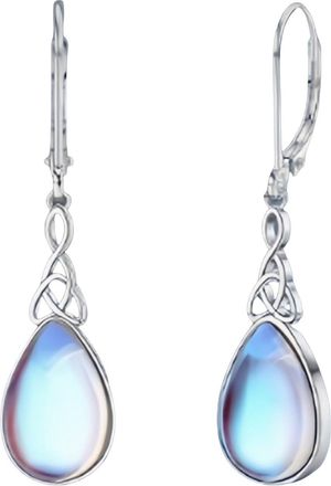 Generic Sterling Silver Earrings For Women Dangling,Crystal Zircon Drop Dangle Leverback Earrings Hypoallergenic Drop Earrings Teardrop Oval Pear Gemstone Bir
