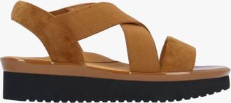 L'Amour Des Pieds Womens Aizling Sandal In Coffee Kid Suede