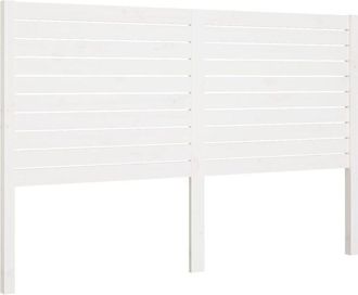 vidaXL Bed Headboard White 141x4x100 cm Solid Wood Pine Vidaxl