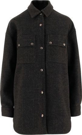 F.it Giacca-camicia con tasca - Marrone