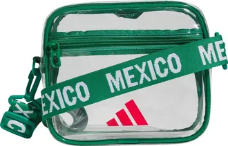 adidas Originals Mexico Clear Crossbody Bag in Bold Green/better Scarlet at Nordstrom