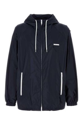 Prada Marineblauwe Re-nylon Windbreaker