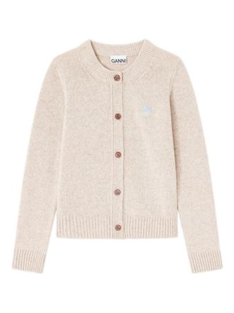Ganni Beige Knitted Cardigan