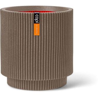 Capi Europe Jarr&oacute;n Cil&iacute;ndrico - Capi Europe - Groove Nl - 44 X 46 Cm - Marr&oacute;n C&aacute;lido