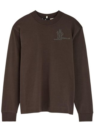 Moncler Day-namic Logo Cotton top - Brown - M