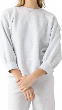 perfectwhitetee Niall Sweatshirt In Light Heather Grey