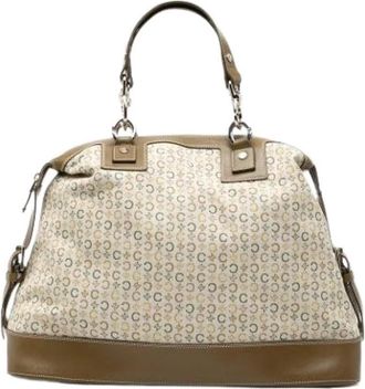 Celine Pre-owned Vintage Printed Canvas Handbag - Dames - Vintage Handtas - Beige - ONE Size - Vintage