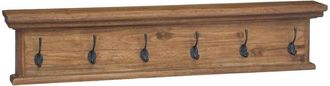 vidaXL Wall Mounted Coat Rack Natural 100 x 10 x 20 cm Solid Teak Wood vidaXL