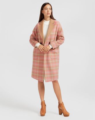 Belle & Bloom Publisher Double-Breasted Wool Blend Coat