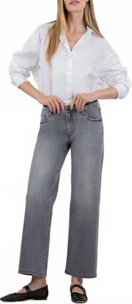 Kut from the Kloth Charlotte Mid Rise Wide Leg Jeans In Grey