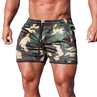 Generic Mens Sports Shorts with Zip Pockets Compression Running Shorts Men Pockets Sports Quick Dry Breathable Short for Running Training Lightweight Sports G