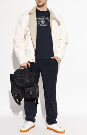 Emporio Armani T-shirt With Print, Mens, Navy Blue